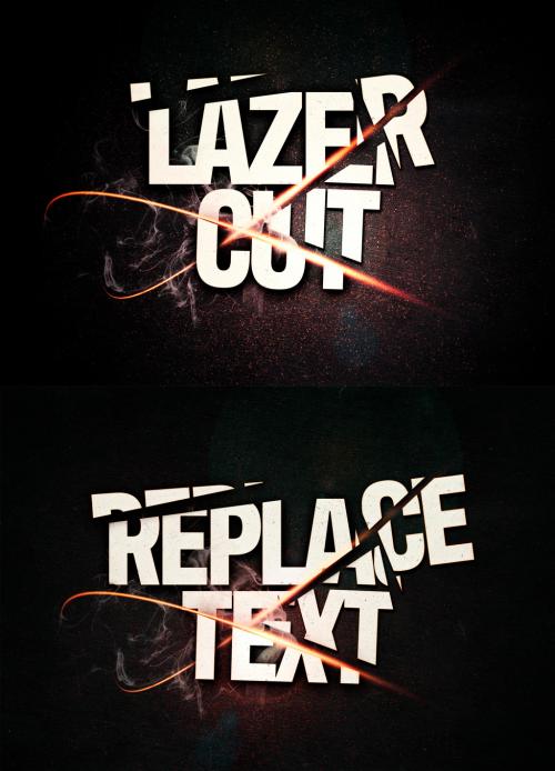 Laser Cut Text Effect