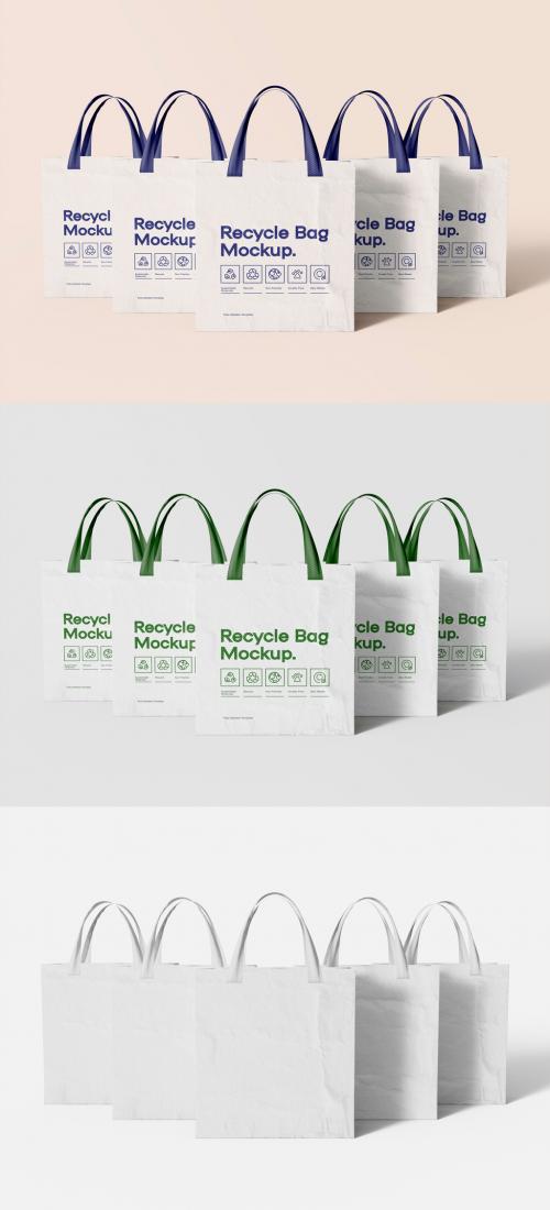 Shopper Eco Bags Set Mockup