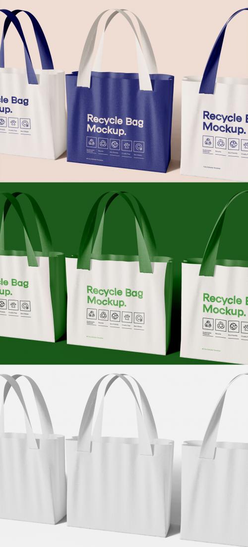 Canvas Bags Set Mockup