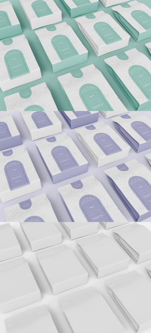 Plastic Pouch Bags Mockup