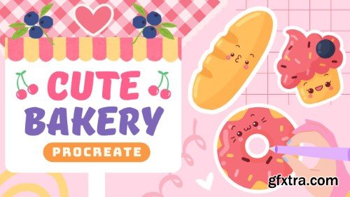 Pastry Party: Create Adorable Kawaii Bakery Stickers with Ease | Procreate