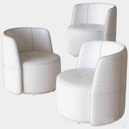 chloe swivel armchair ditre italia