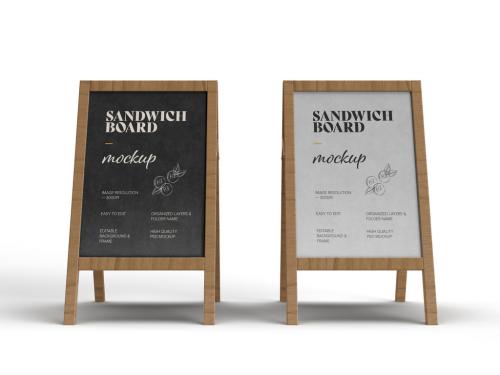 Sandwich Board Mockup Design