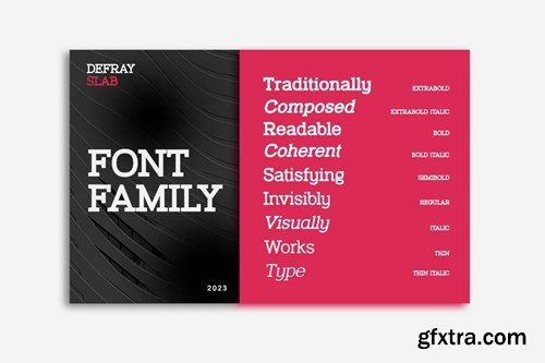 Defray Slab Font Family V3842VP