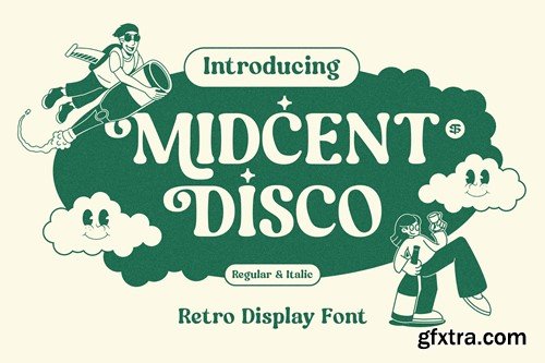 Midcent Disco - Retro Display Font JEU26ZR