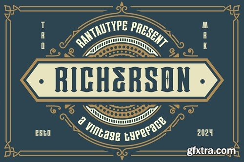 Richerson A Vintage Typeface D3GJWRK