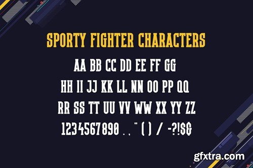 Sporty Fighter - Sport Display Font FUEXHNX