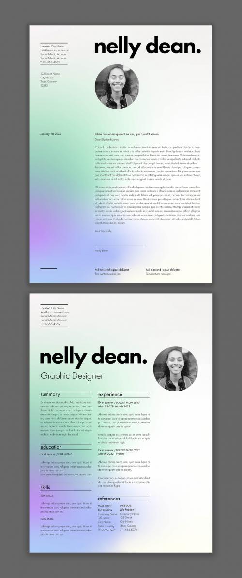 Gradient Resume and Cover Letter Layout