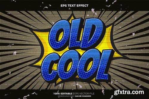 Old Vintage Retro Comic Cartoon Text effect G73554W