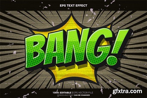 Old Vintage Retro Comic Cartoon Text effect G73554W