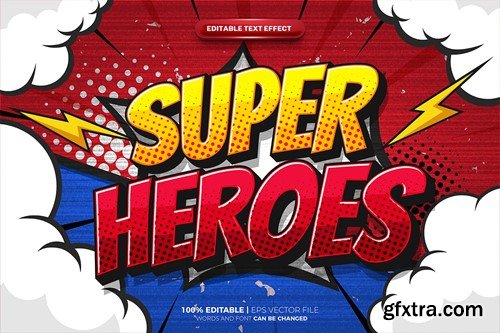 Super Heroes Cartoon Comic Text Effect MVDMNNT