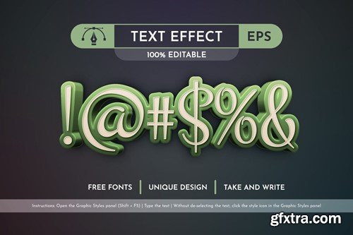 Avocado Editable Text Effect, Graphic Style FKEV5K8