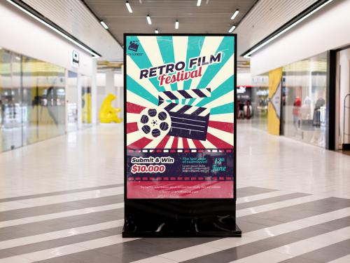 Indoor Shopping Mall Poster Mockup