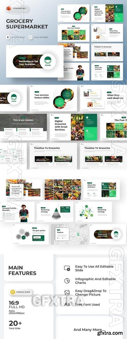 Grocery Supermarket PowerPoint Template NM9C2SL