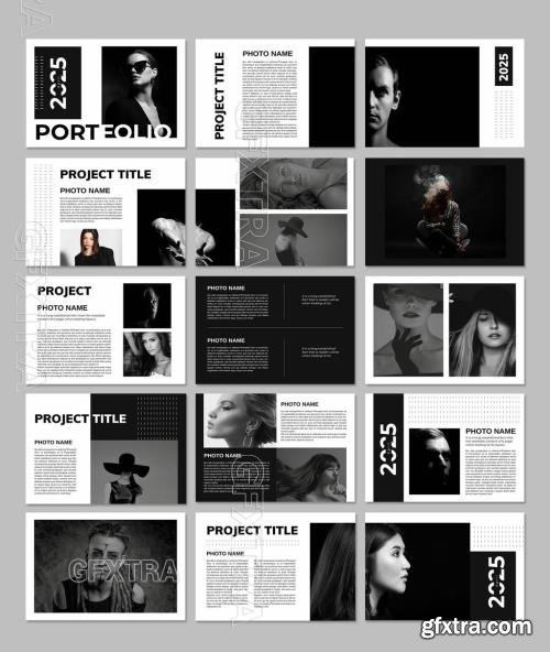 Portfolio Black & White Template 716632874