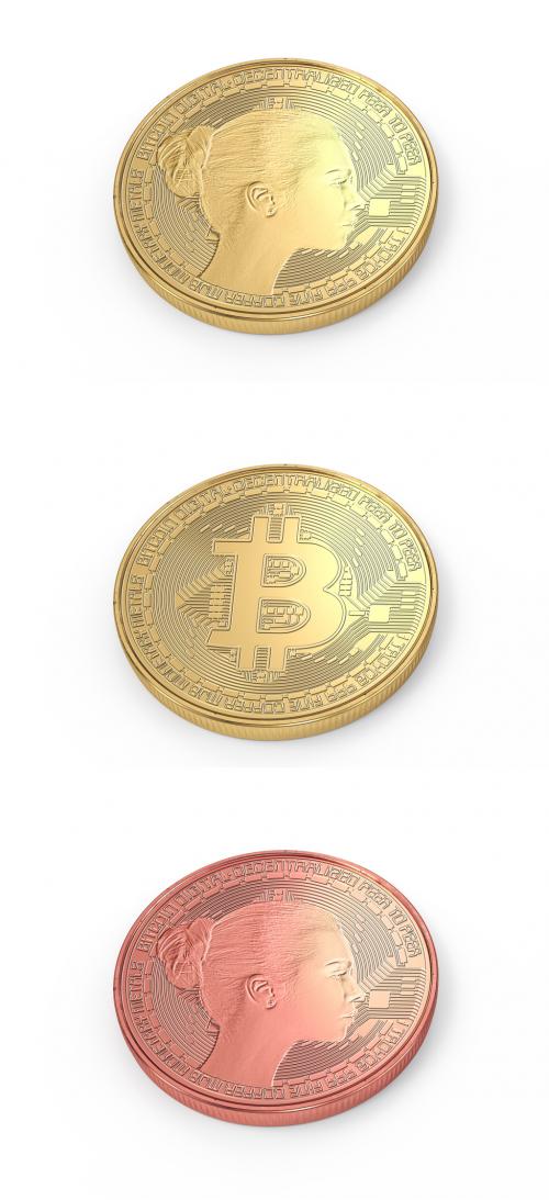 Custom Gold Coin Mockup