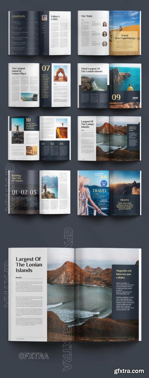 Travel Magazine Layout 716564906