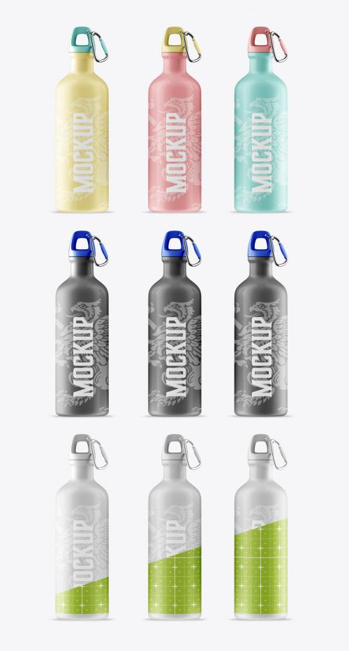 Metallic Thermo Bottle Mockup