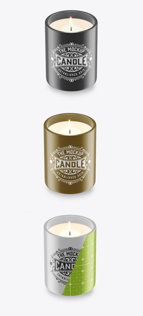 Glass Candle Mockup