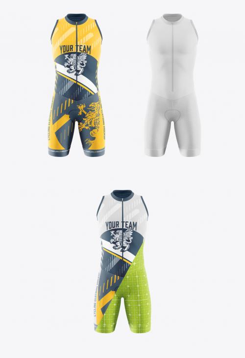 Mens Cycling Suit Mockup