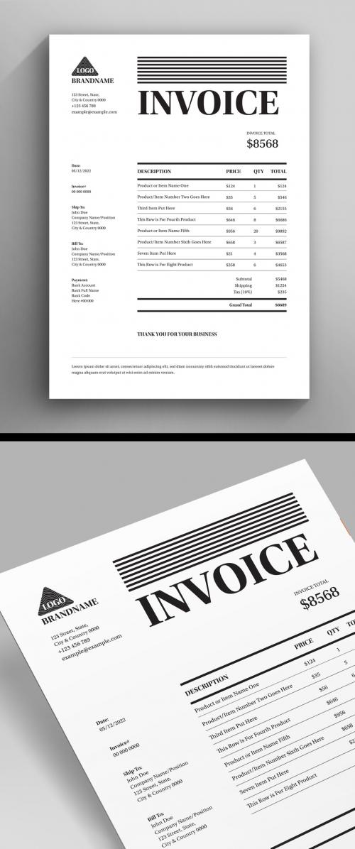 Company Invoice Layout