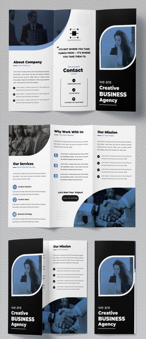 Trifold Brochure with Modern Layout