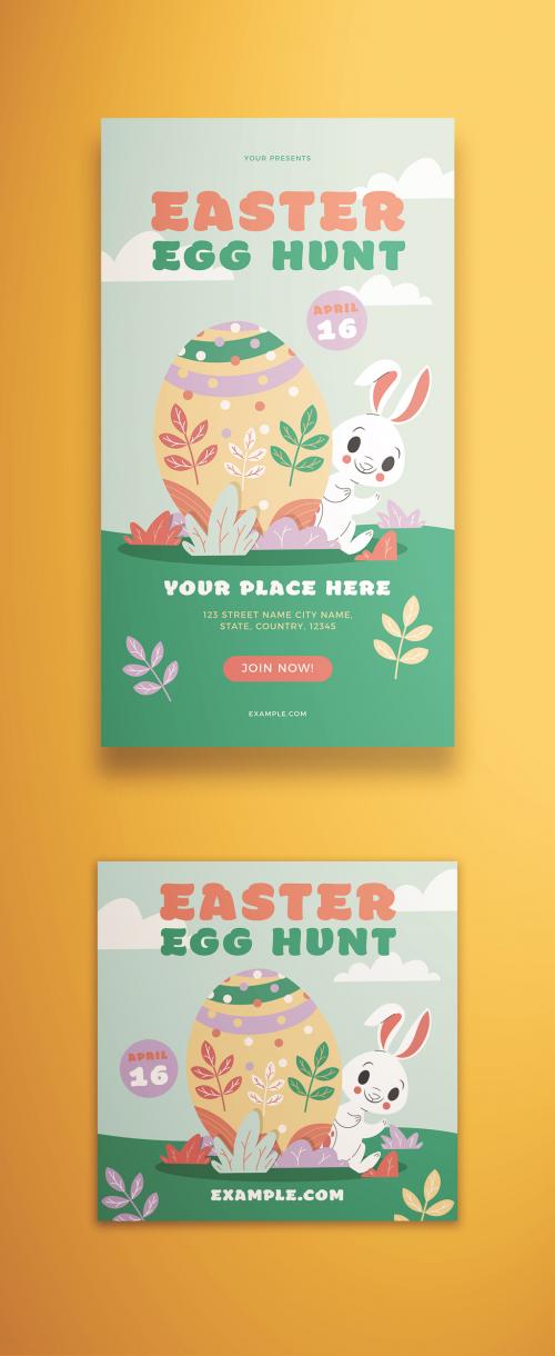 Easter Egg Hunt Social Media Layout