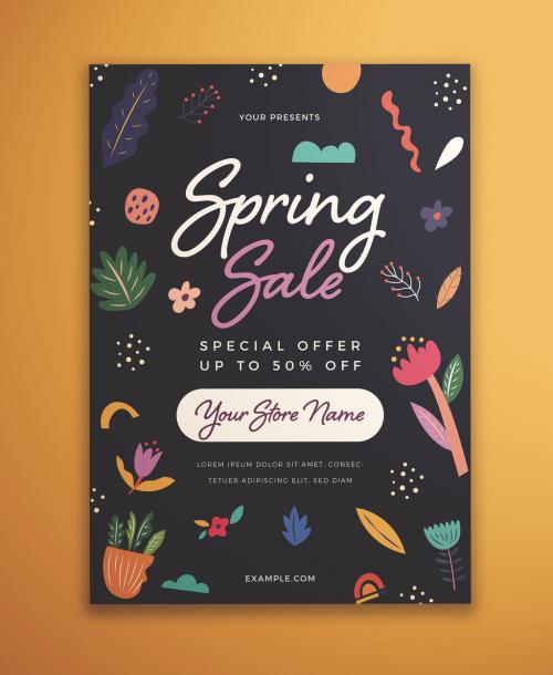 Spring Sale Event Flyer Layout