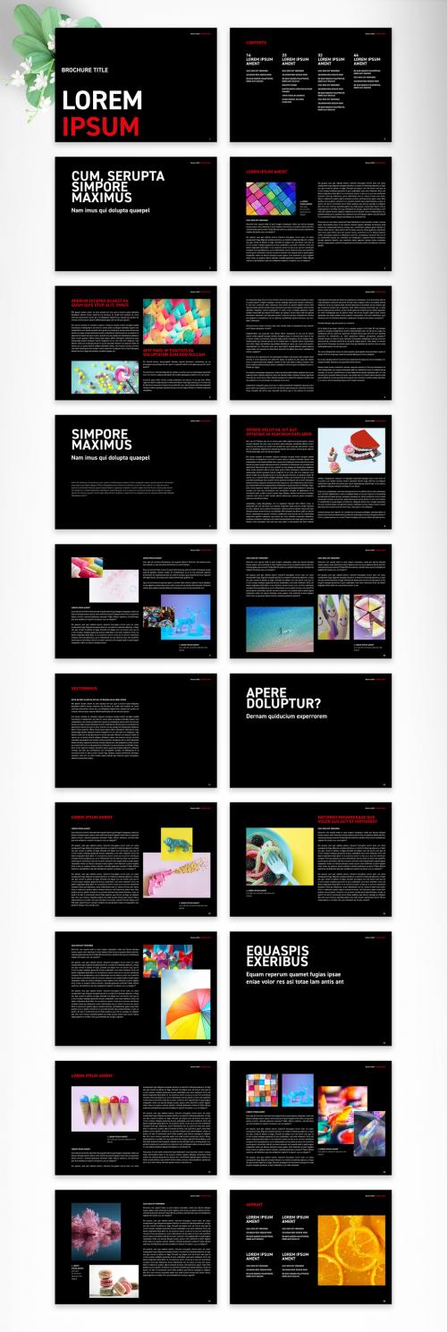 Landscape Digital Brochure with Strong Color System