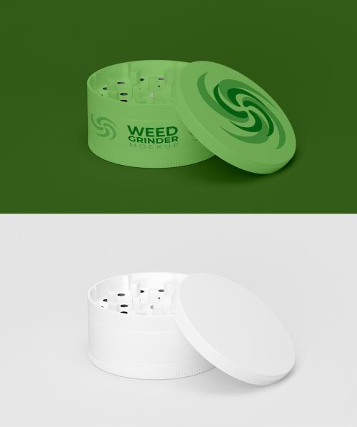 Open Matte Herb Grinder Mockup