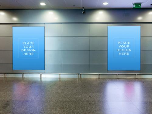 Airport Billboard Poster Mockup