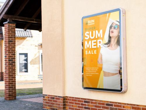 Medical Clinic Banner Billboard Mockup Layout