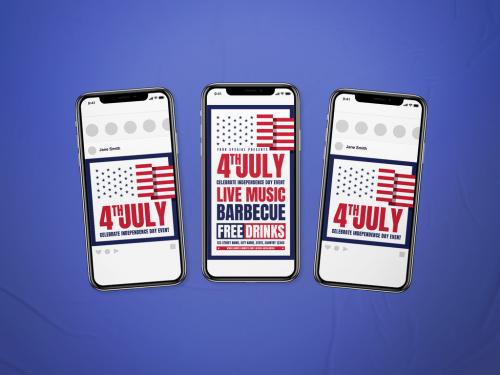 Fourth of July Social Media Layout