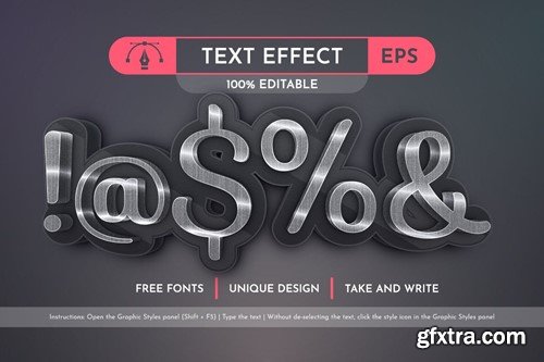Elegant Editable Text Effect, Graphic Style 9WZSHHG