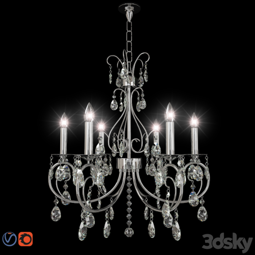 Chic Nouveau 6 Light Chandelier