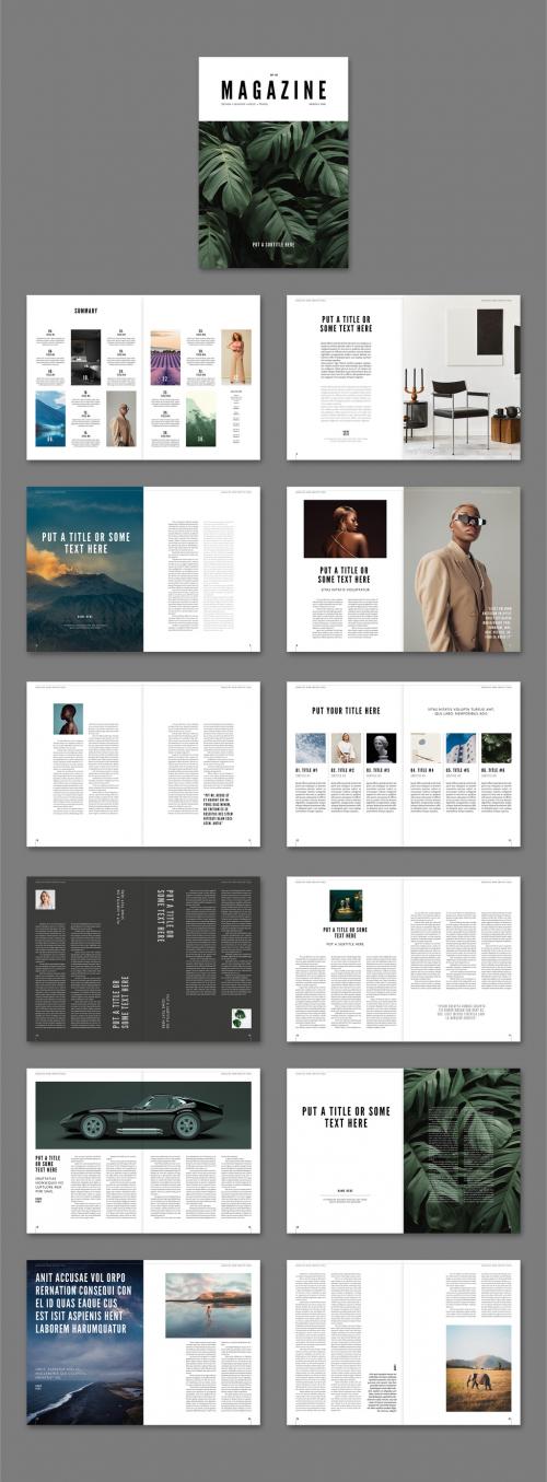 Minimalist Magazine Layout