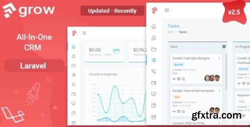 CodeCanyon - Grow CRM - Laravel Project Management v2.5 - 28292342 - Nulled