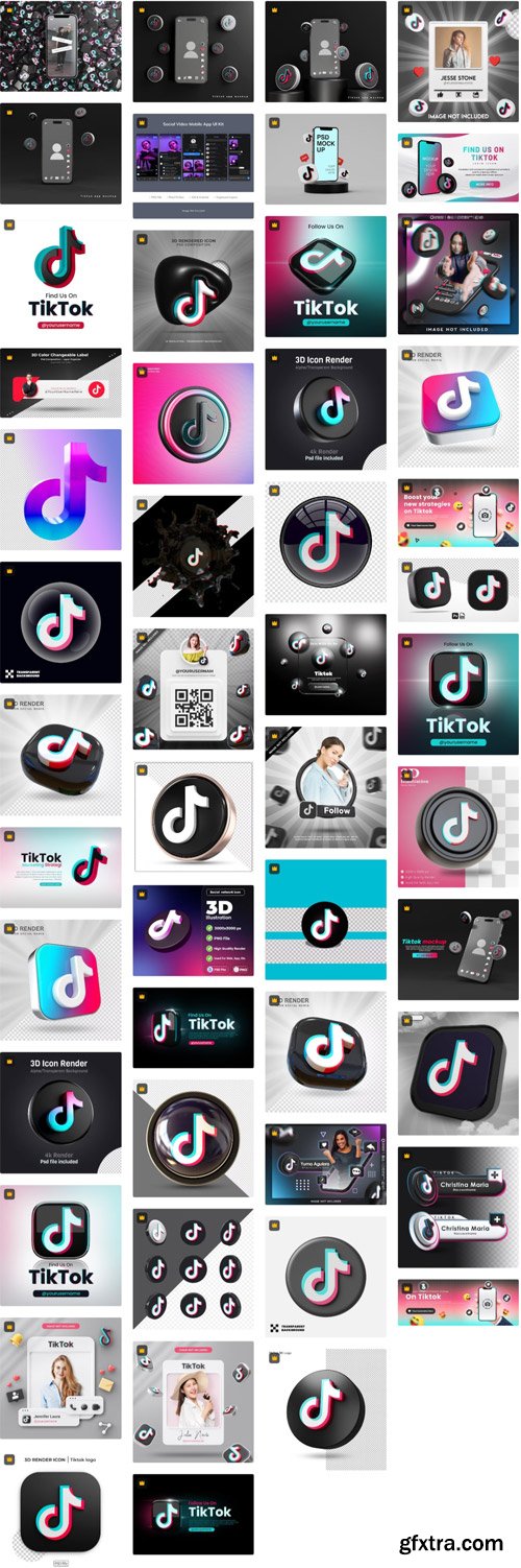 Tik Tok Layered PSD Collections