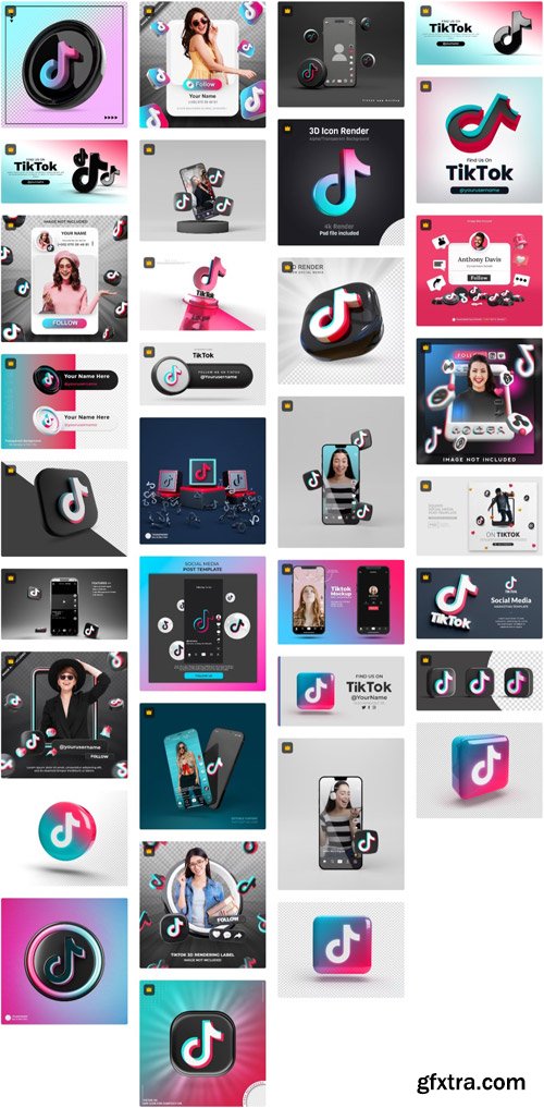 Tik Tok Layered PSD Collections