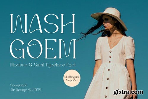 Washgoem - Modern & Serif Typeface Font 63EF5VN