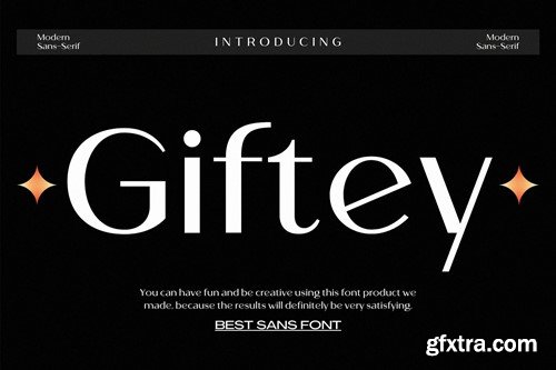 Giftey Modern Futuristic Font 3543FMX