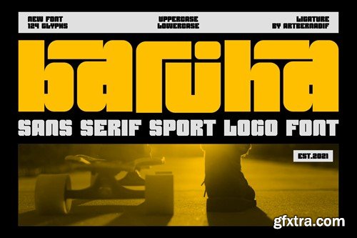 Barjha - Sans Serif Sport Logo Font C2N7ZYH