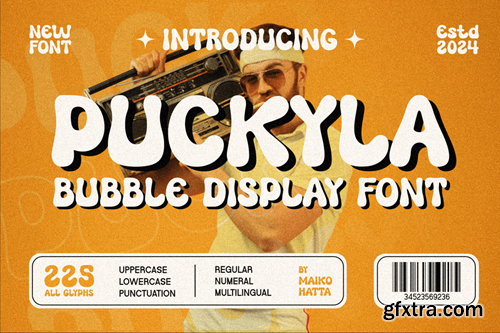 Puckyla - Bubble Display Font G5REHKB