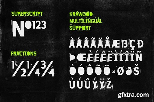 Krawood - Linotype Grunge Font 3PDD538