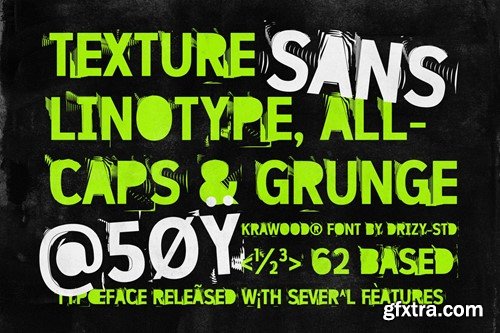 Krawood - Linotype Grunge Font 3PDD538