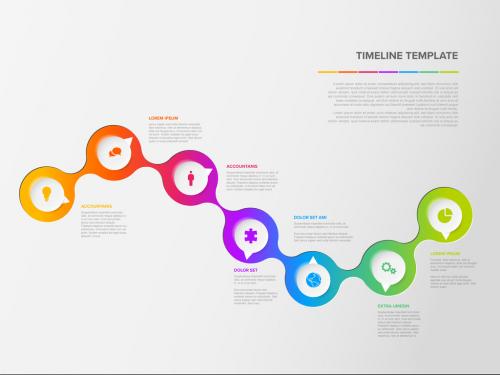 Infographic Milestones Timeline Layout with Circles