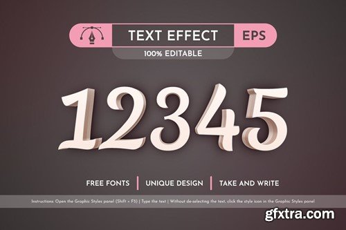 Cream Editable Text Effect, Graphic Style CNLD4JD