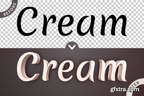 Cream Editable Text Effect, Graphic Style CNLD4JD