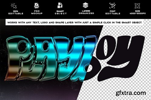 4 PSD Template Y2k Gradient Chrome Text Effect TMG5YGU