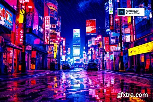 Cyberpunk Photo Effect R98SDXQ